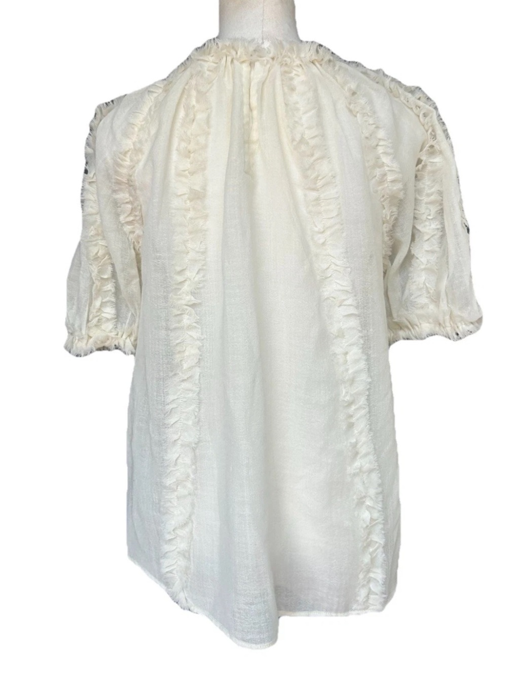 ULLA JOHNSON GRACELLE TOP / COWRIE Cream Size 4 - Picture 7 of 12